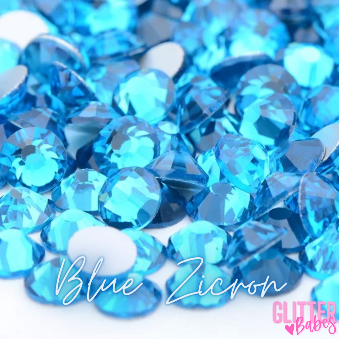 glitter light blue clear rhinestones - Sparklewithgems